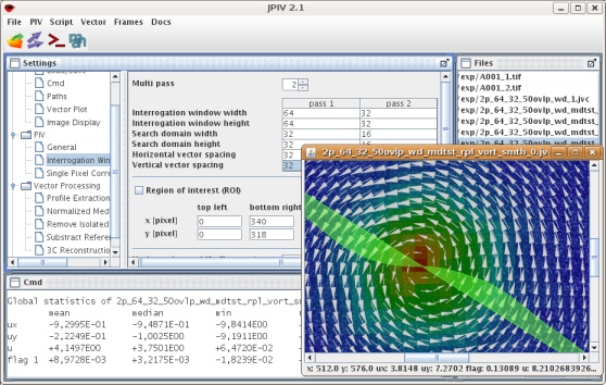 JPIV user interface